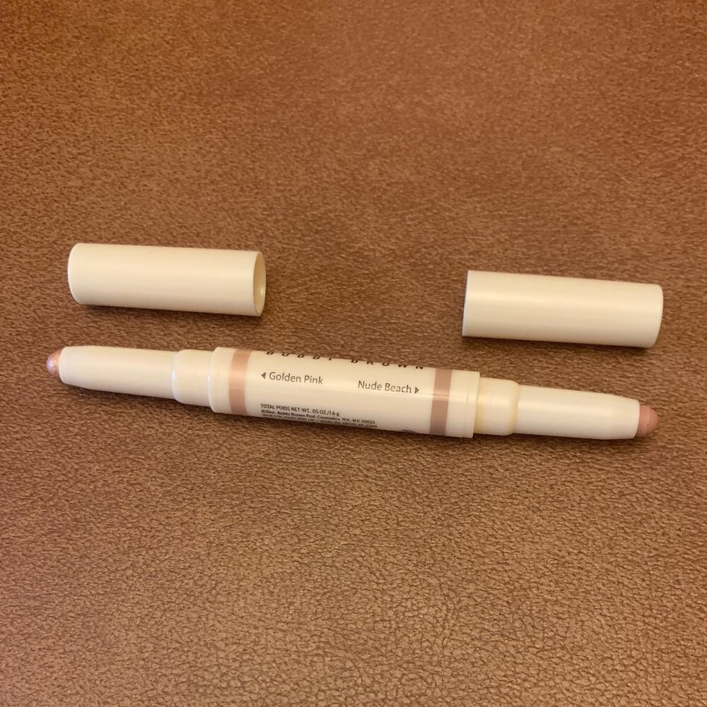 Bobbi Brown Long-wear Dual-end Cream Shadow Stick, Golden Pink, Nude Beach